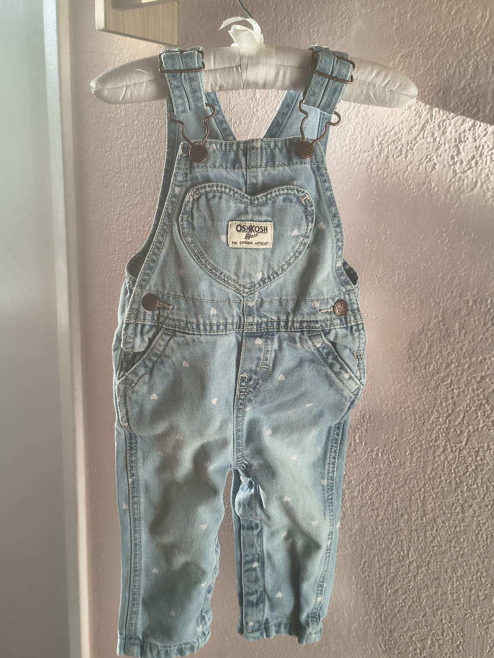 OshKosh B'gosh Light Blue Denim Overalls for Girls 12M